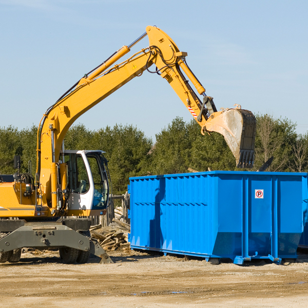 what size residential dumpster rentals are available in Notrees TX